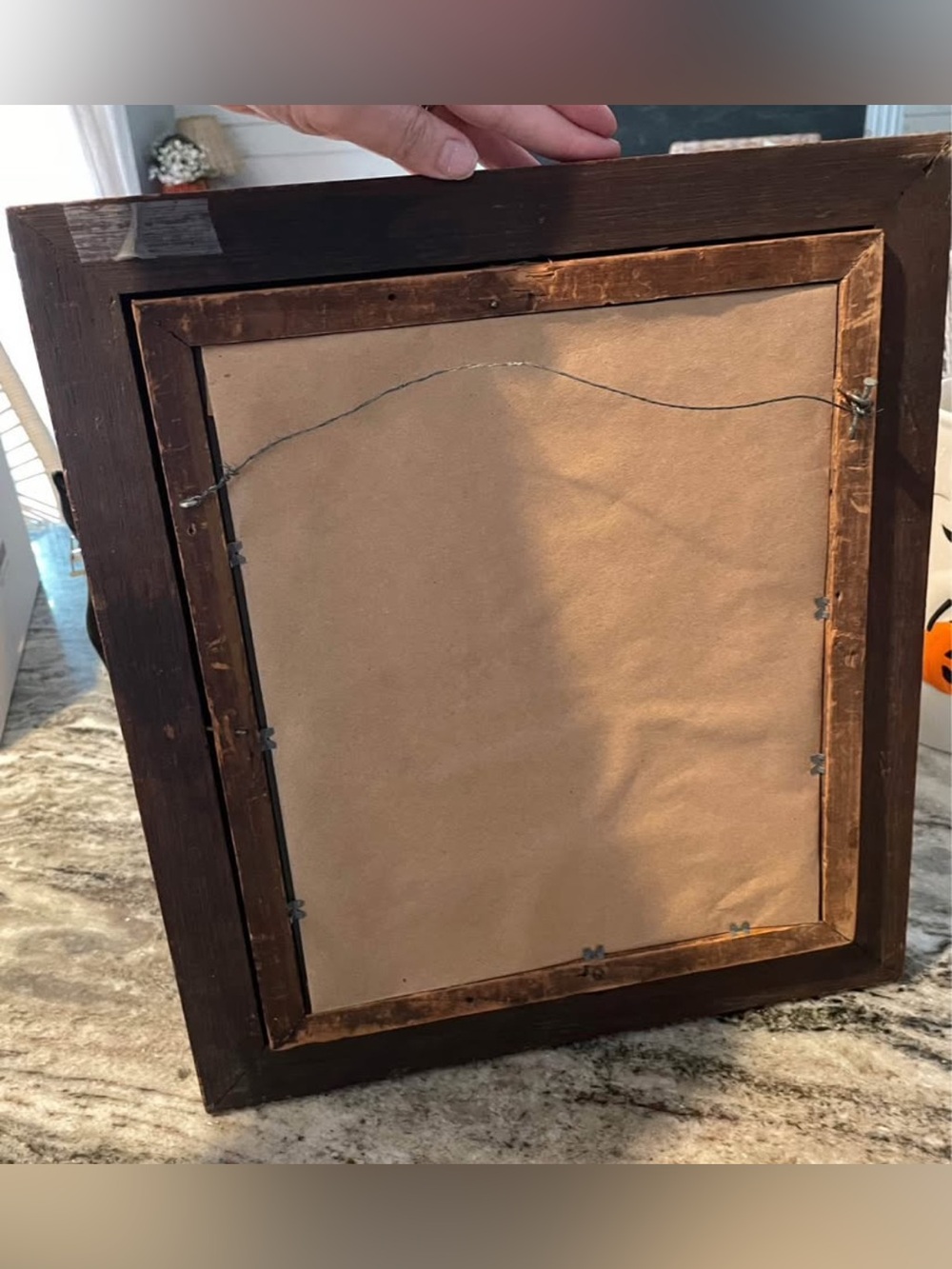 Vintage Wooden Framed Happy Halloween Sign - Picture 2 of 6